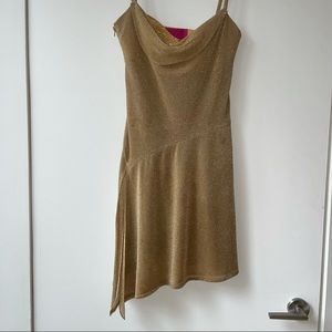 Vintage Christian Lacroix, gold sparkle mesh dress